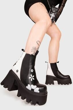 Lamoda Platform Come Together Chunky Chelsea Boots Black Women's 41/US 10